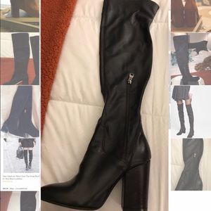 NWT Over the Knee Black Boots - Made in Italy